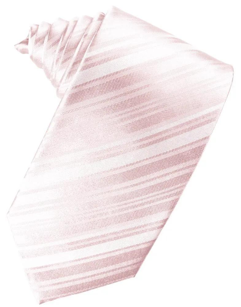 Striped Satin Necktie Self Tie by Tux-USA