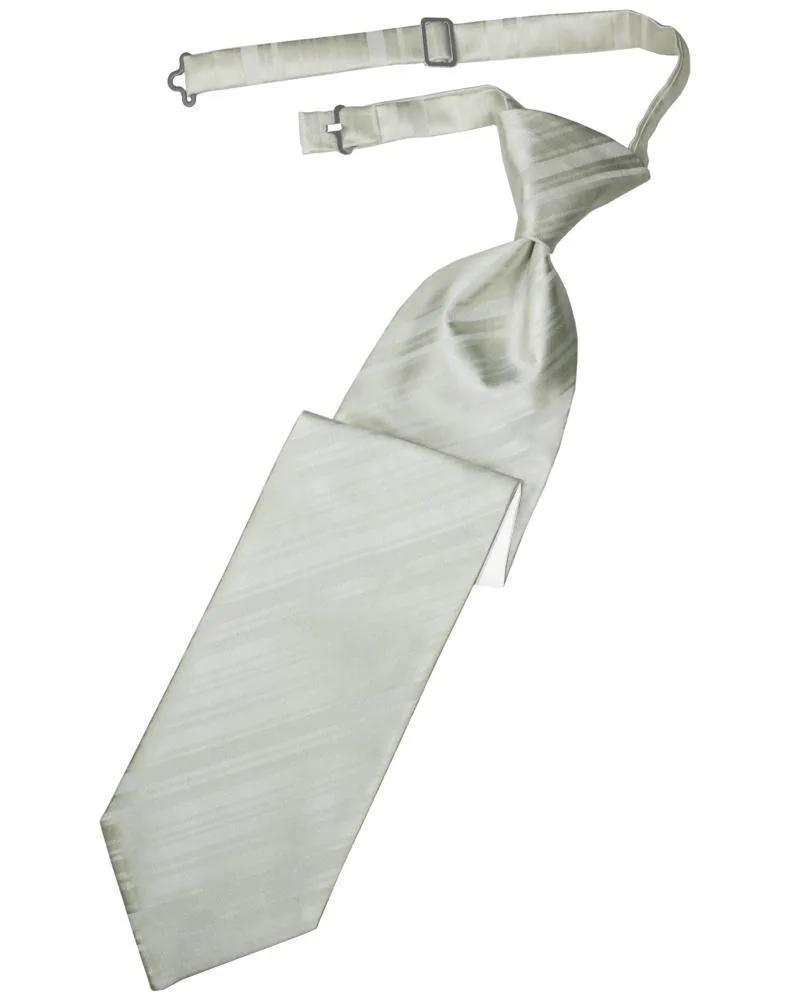 Striped Satin Necktie Pre-Tie by Tux-USA