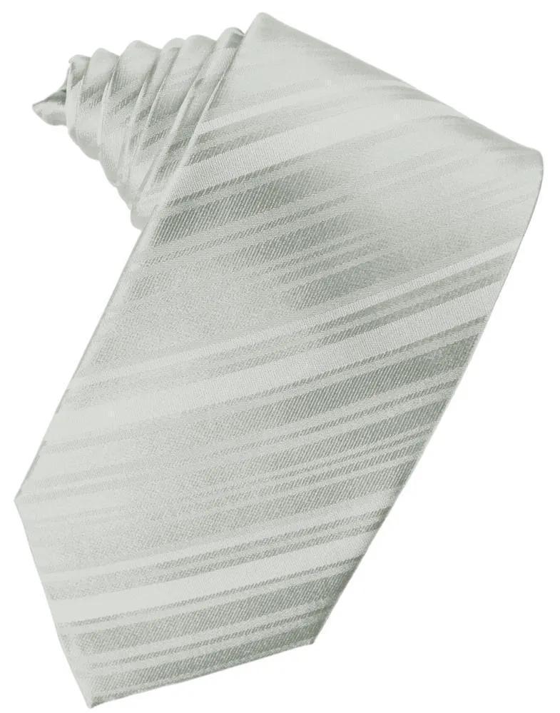 Striped Satin Necktie Self Tie by Tux-USA