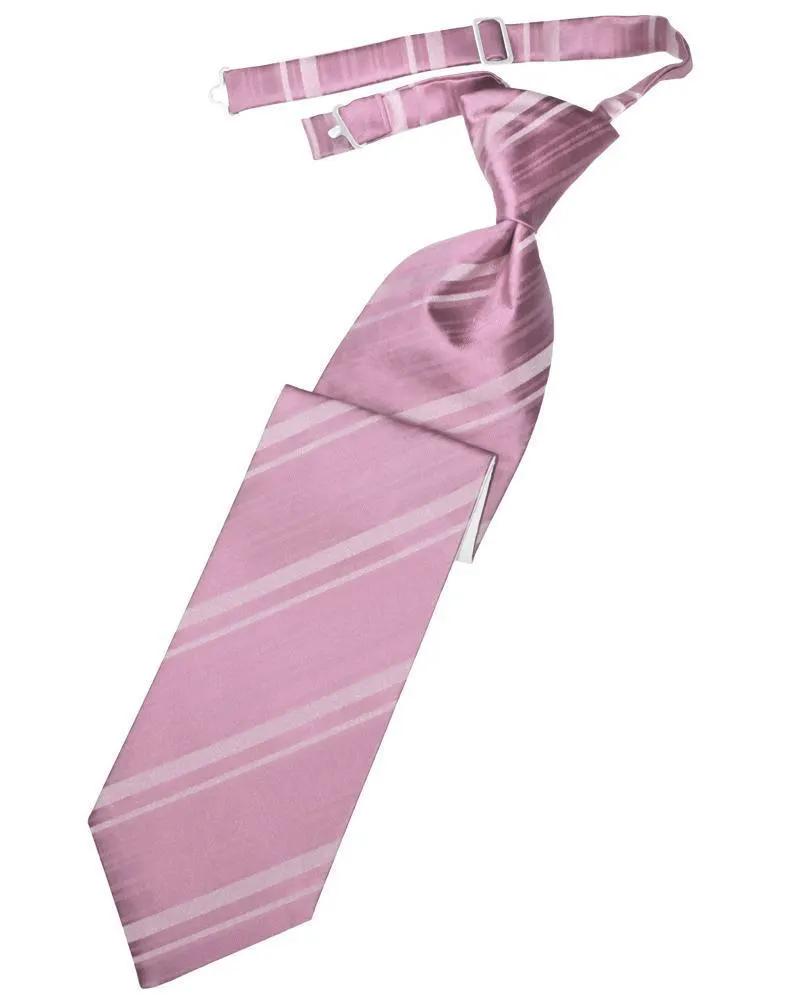 Striped Satin Necktie Pre-Tie by Tux-USA