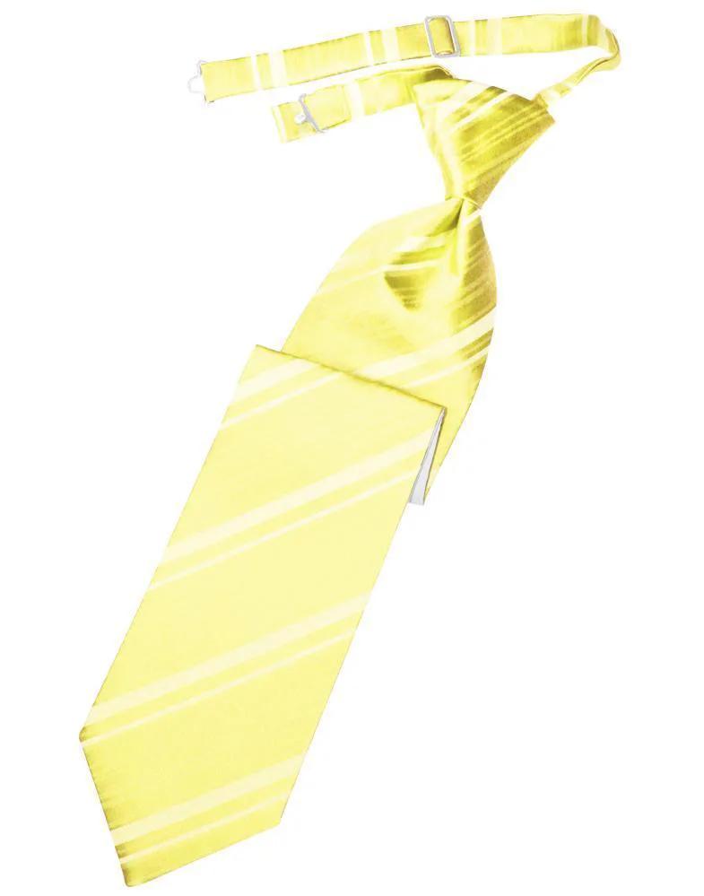 Striped Satin Necktie Pre-Tie by Tux-USA