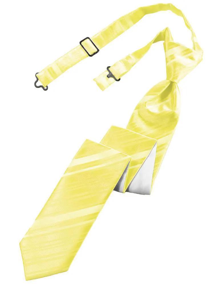 Striped Satin Skinny Necktie Pre-Tie by Tux-USA