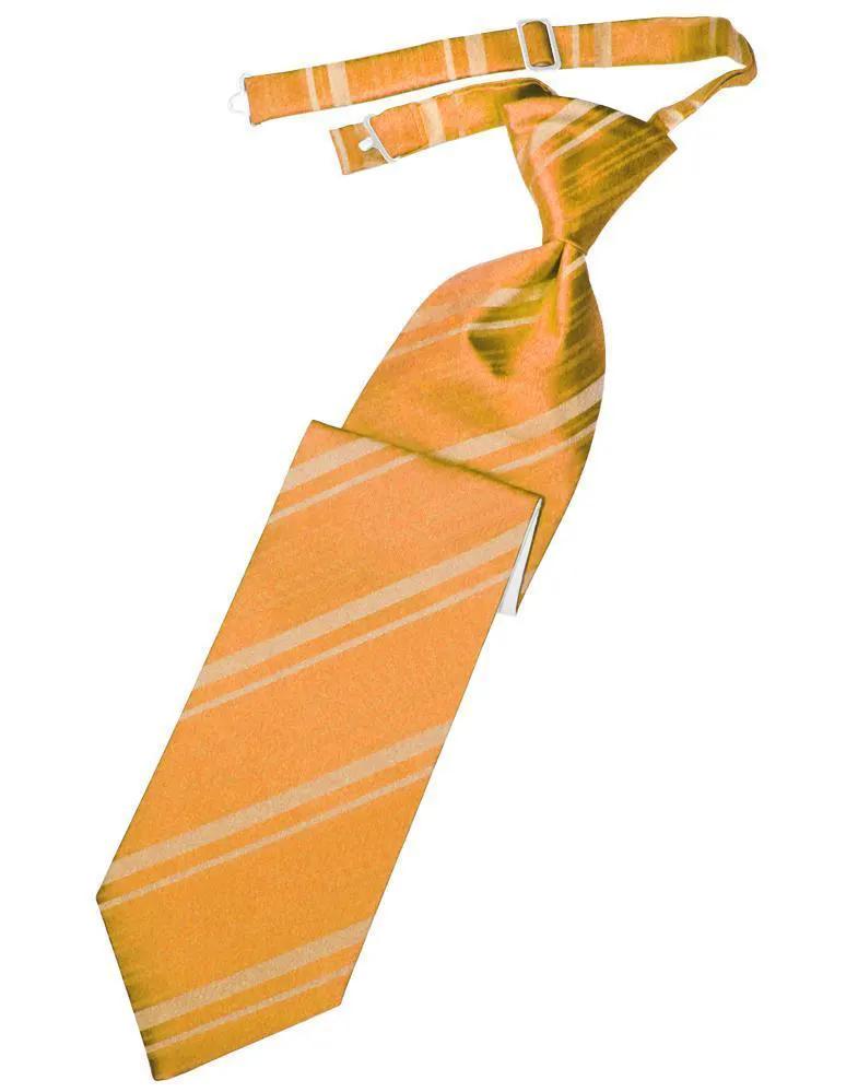Striped Satin Necktie Pre-Tie by Tux-USA