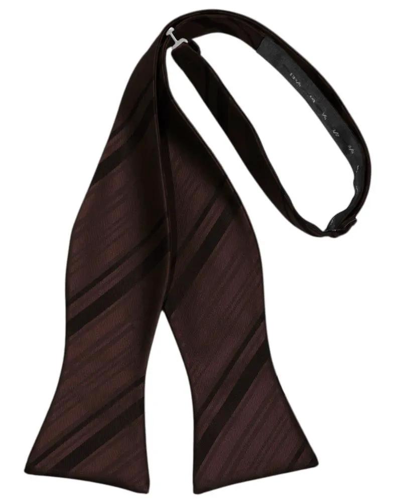 Striped Satin Bow Tie Self Tie by Tux-USA