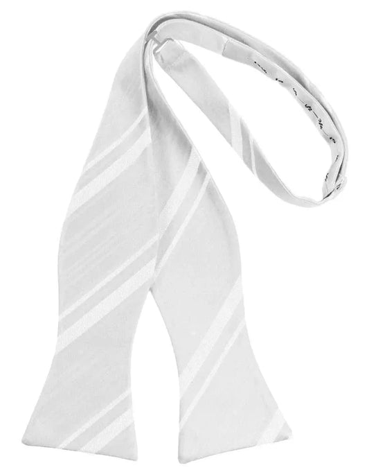 Striped Satin Bow Tie Self Tie by Tux-USA