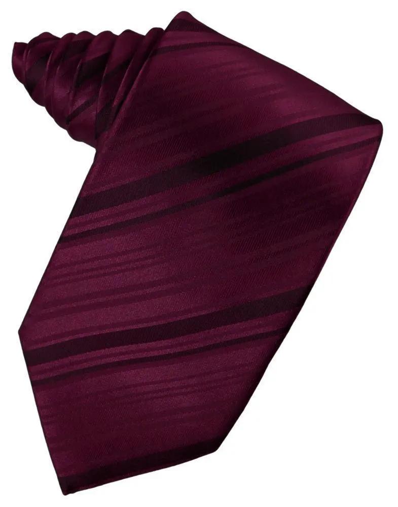 Striped Satin Necktie Self Tie by Tux-USA