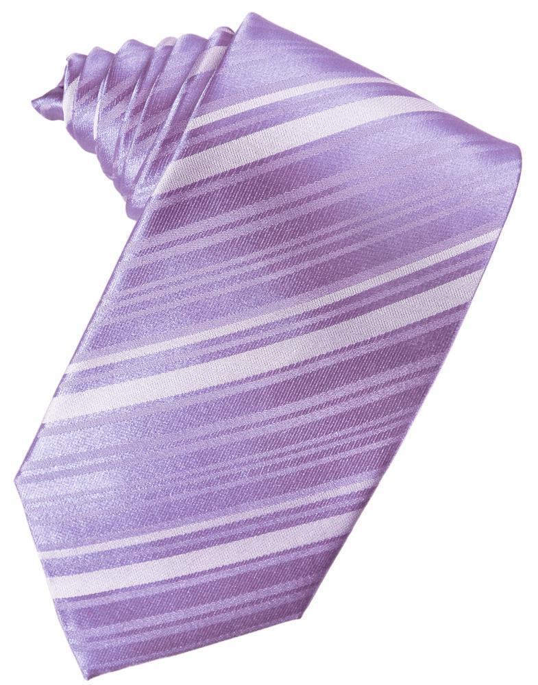 Striped Satin Necktie Self Tie by Tux-USA