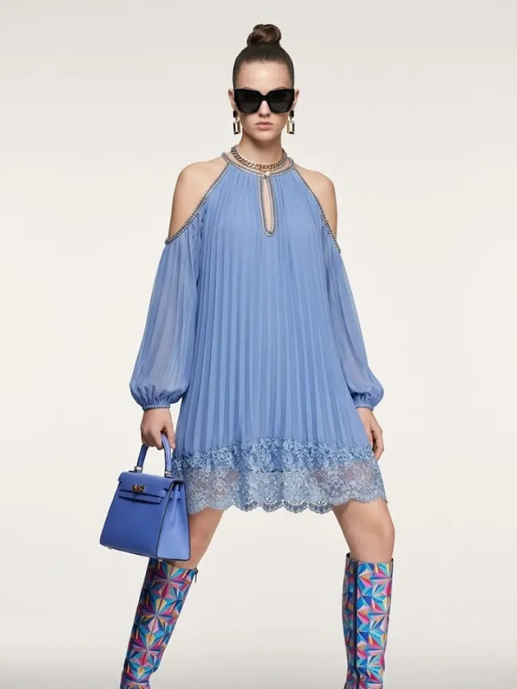 Summer Dress Woman BYMANYC ® New York Riviera Voile - Elegant Flared Sun Dress by BYMANYC ® New York