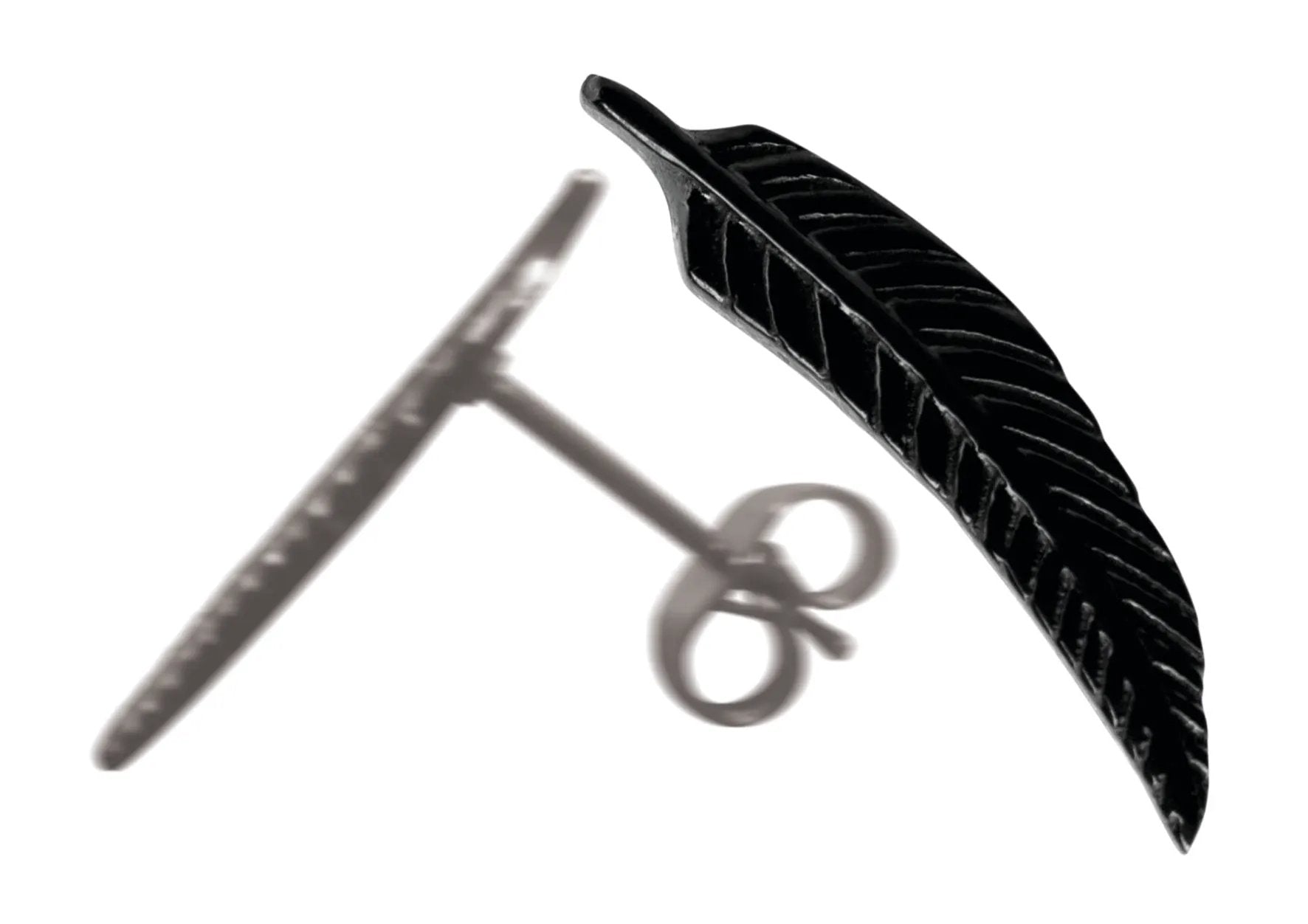 Dreamcatcher Oorbellen Veer Zwart TFE03SBK by Jwls4u