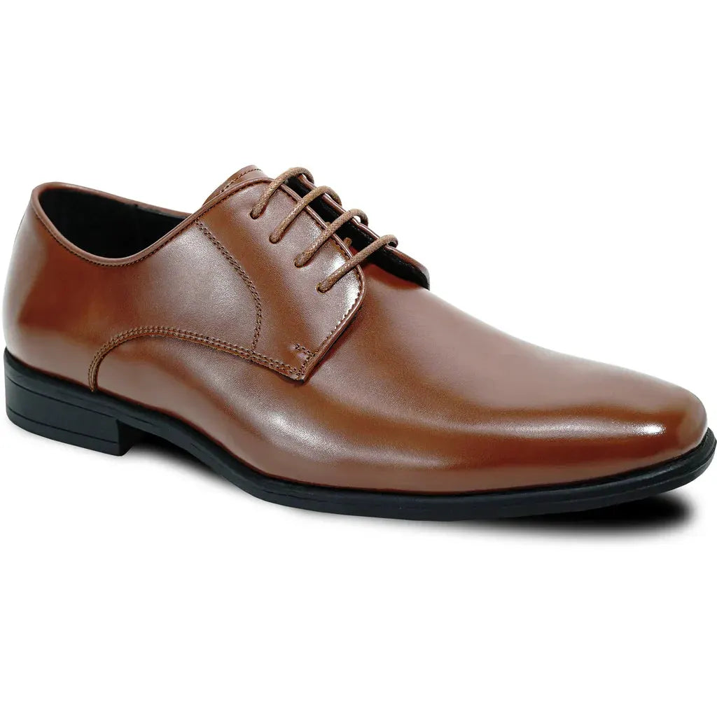 MIDNIGHT BLUE Men Dress Shoe TAB-2 Oxford Formal Tuxedo for Prom & Wedding Shoe Dark Brown Matte - Wide Width Available by Tux-USA