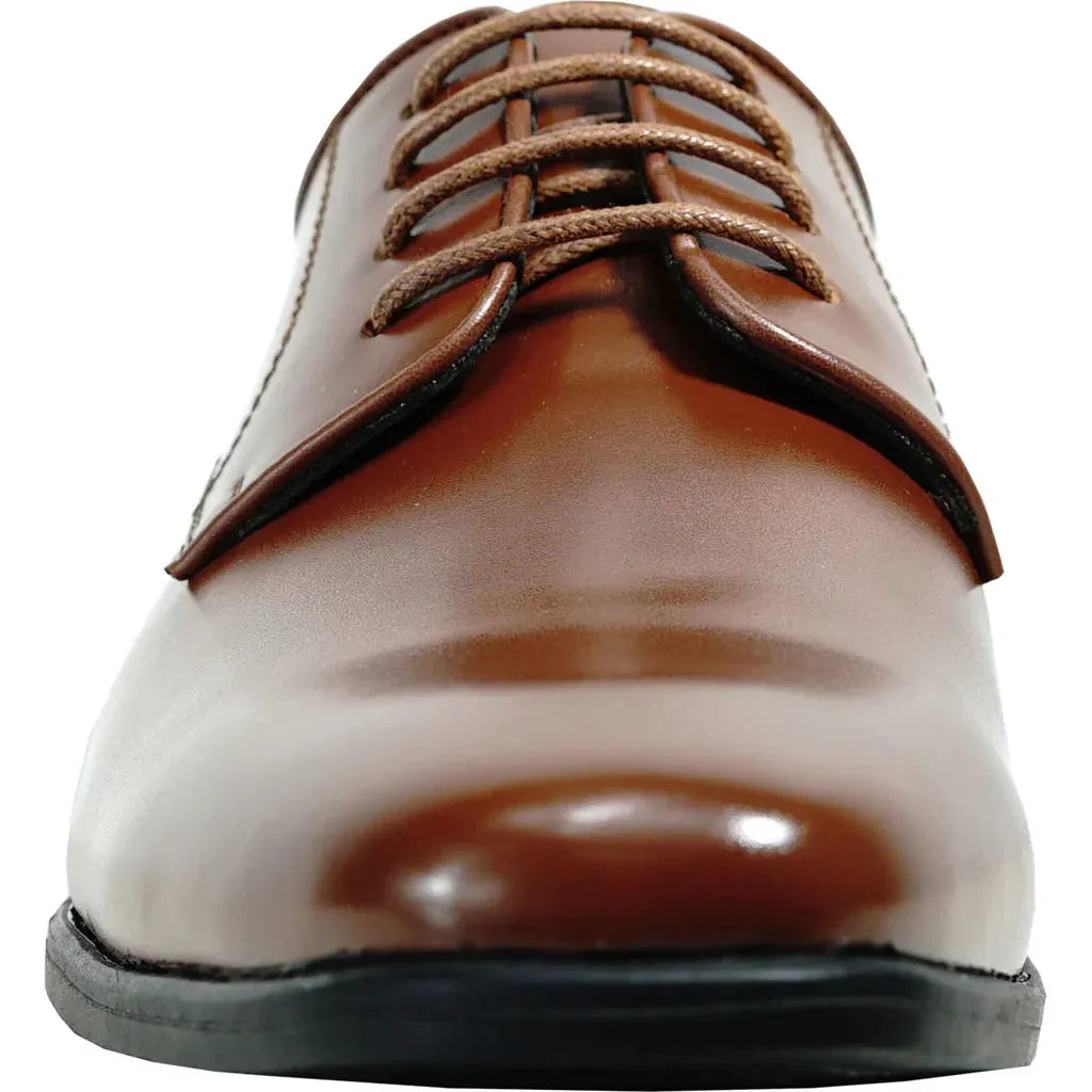 MIDNIGHT BLUE Men Dress Shoe TAB-2 Oxford Formal Tuxedo for Prom & Wedding Shoe Dark Brown Matte - Wide Width Available by Tux-USA