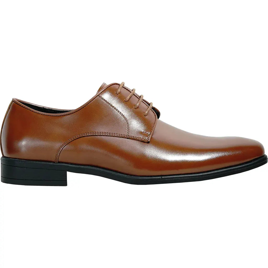 MIDNIGHT BLUE Men Dress Shoe TAB-2 Oxford Formal Tuxedo for Prom & Wedding Shoe Dark Brown Matte - Wide Width Available by Tux-USA