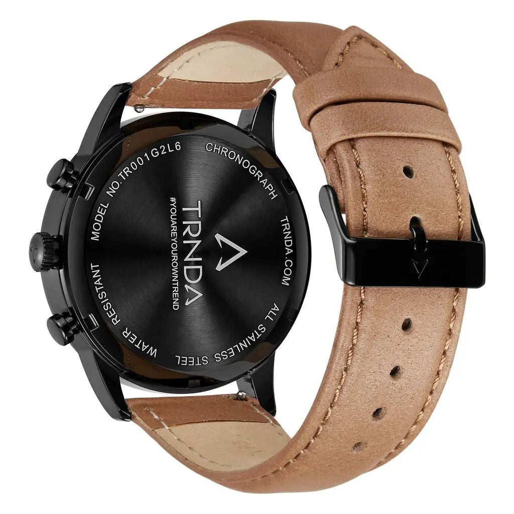 Trnda Men's Stainless Steel Watch, Black Case | Trn-Ss43b by TRNDA