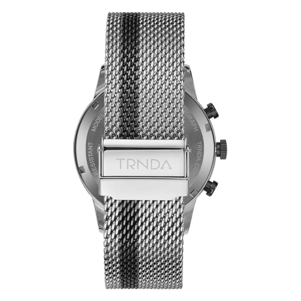 Trnda Men's Stainless Steel Watch, Silver Mesh Band | Trn12345 by TRNDA