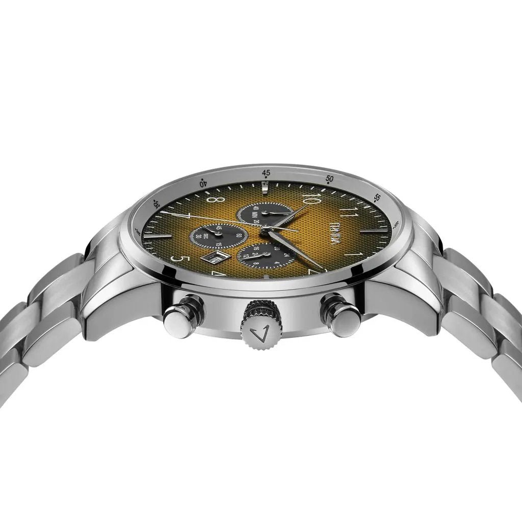 Trnda Men's Stainless Steel Watch, Gradient Cedar Brown Dial | Trn-Ss43 by TRNDA