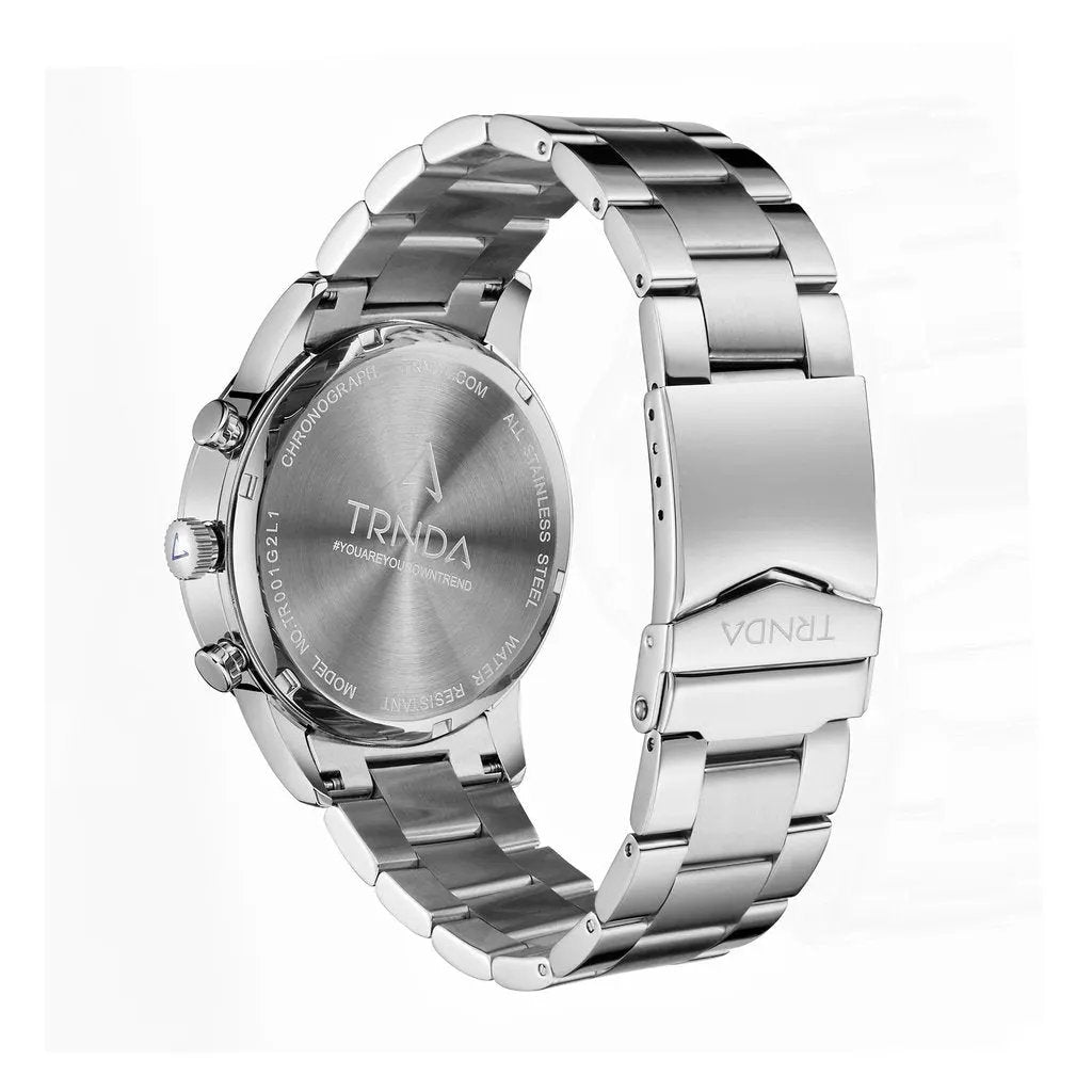 Trnda Men's Stainless Steel Watch, Gradient Cedar Brown Dial | Trn-Ss43 by TRNDA
