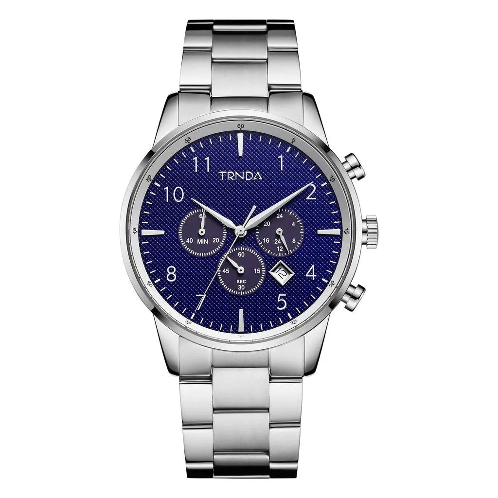 Trnda Men's Stainless Steel Watch, Dark Blue Dial | Tsw43sdb by TRNDA