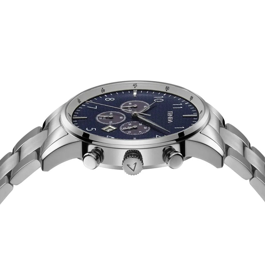 Trnda Men's Stainless Steel Watch, Dark Blue Dial | Tsw43sdb by TRNDA