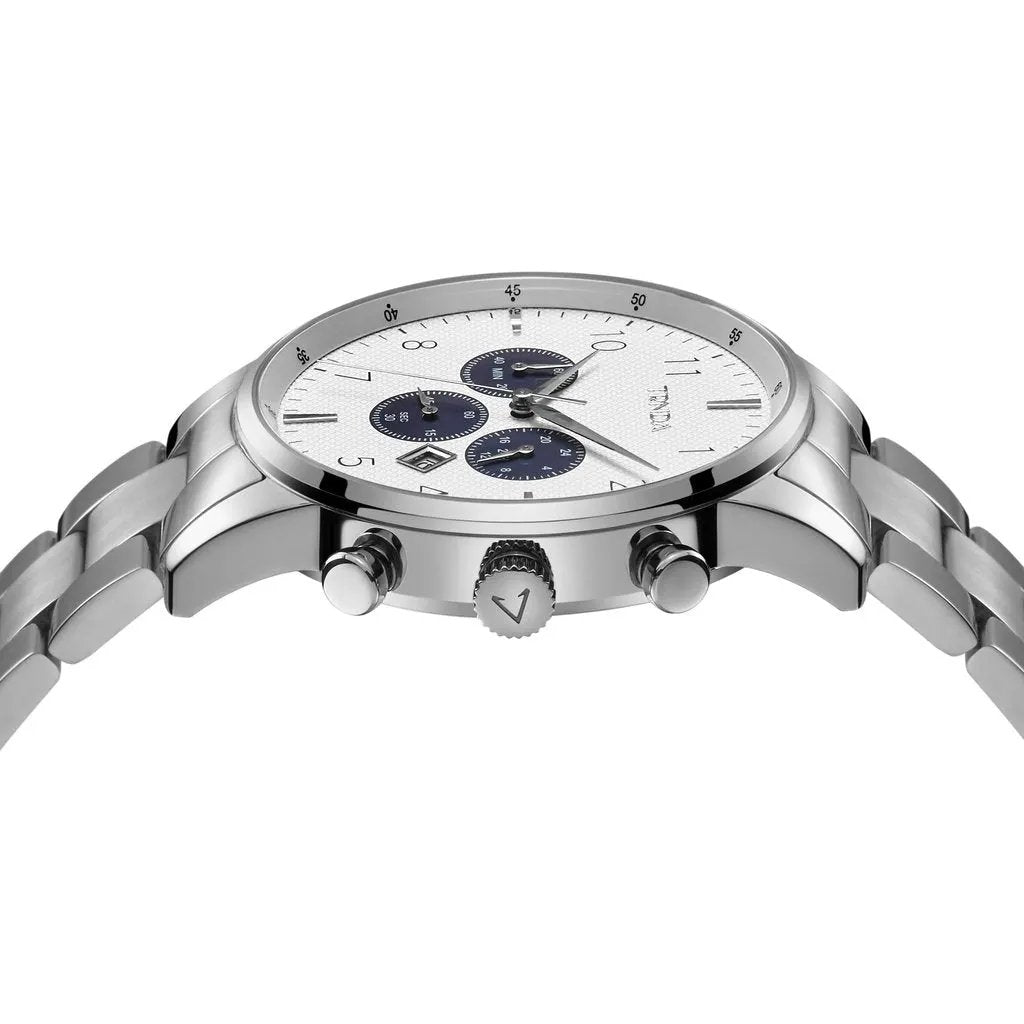 Trnda Men's Stainless Steel Watch, Silver Dial | Trn-Sw43mm by TRNDA