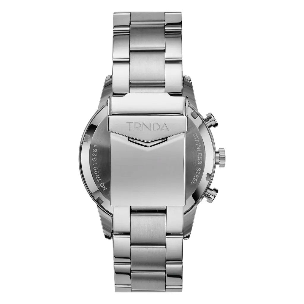 Trnda Men's Stainless Steel Watch, Silver Dial | Trn-Sw43mm by TRNDA