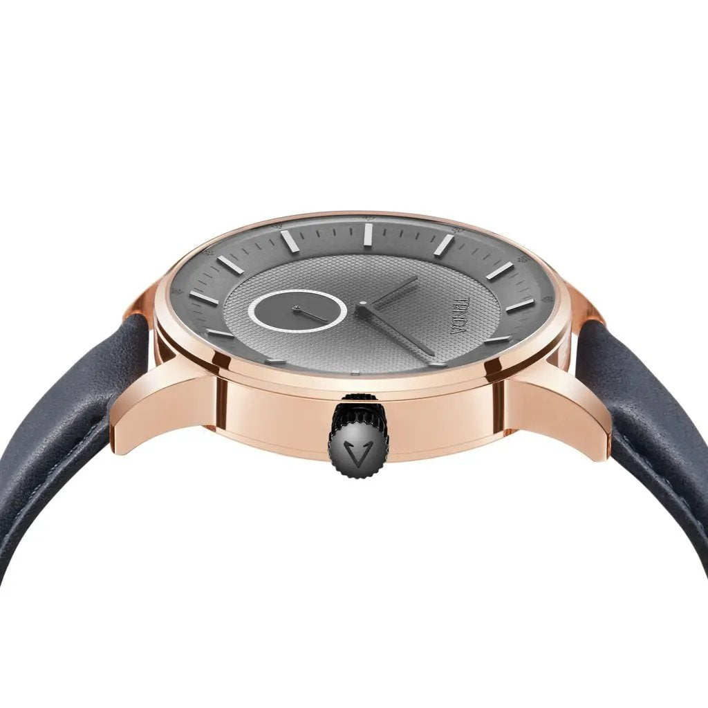 Trnda Men's Rose Gold Stainless Steel Watch, Gray Dial | Tsw43rg by TRNDA
