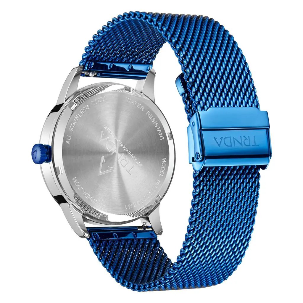 Trnda Men's Stainless Steel Watch, Silver Dial | Trnda43mm by TRNDA