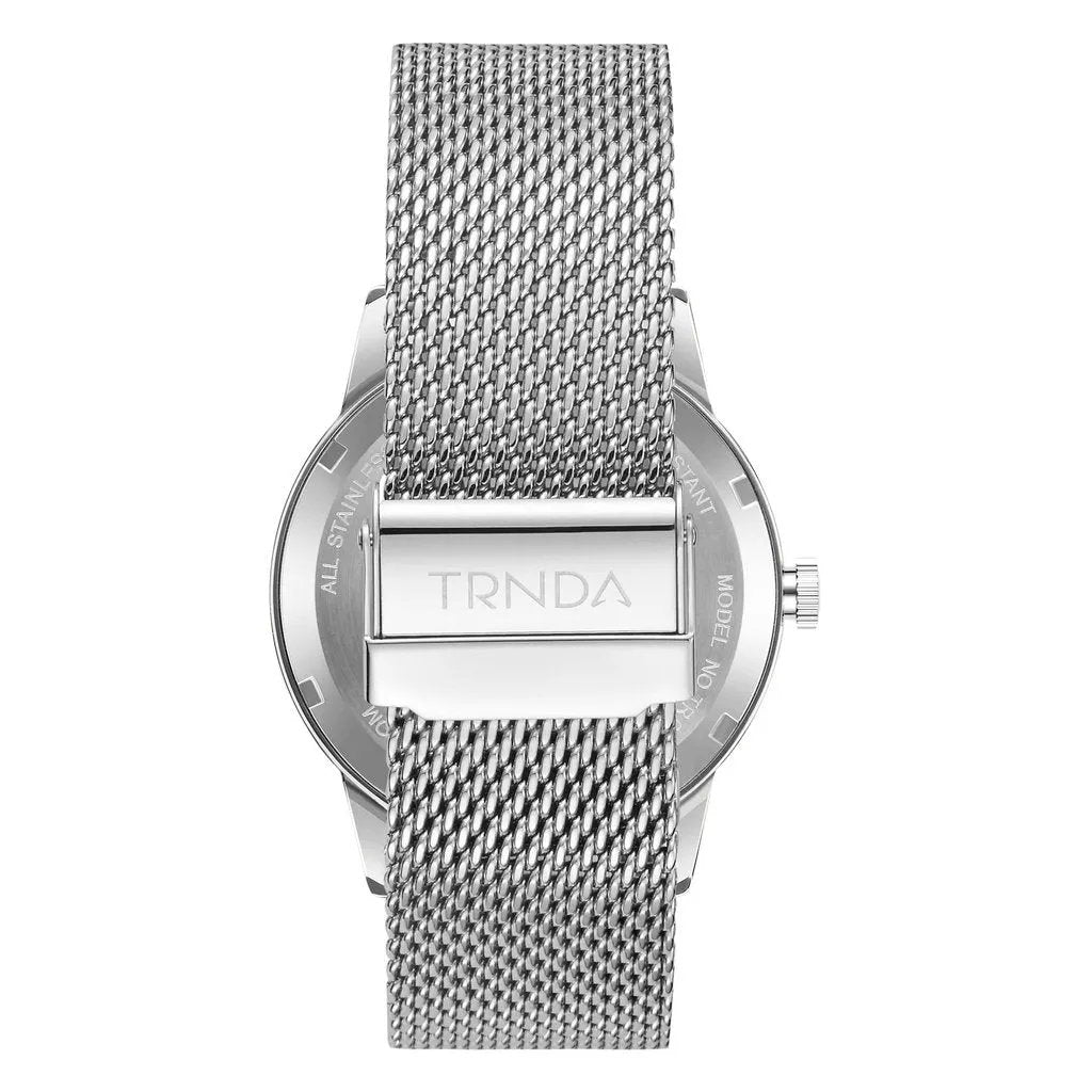 Trnda Men's Stainless Steel Watch, Blue Dial | Trn-Ss43-Bl by TRNDA