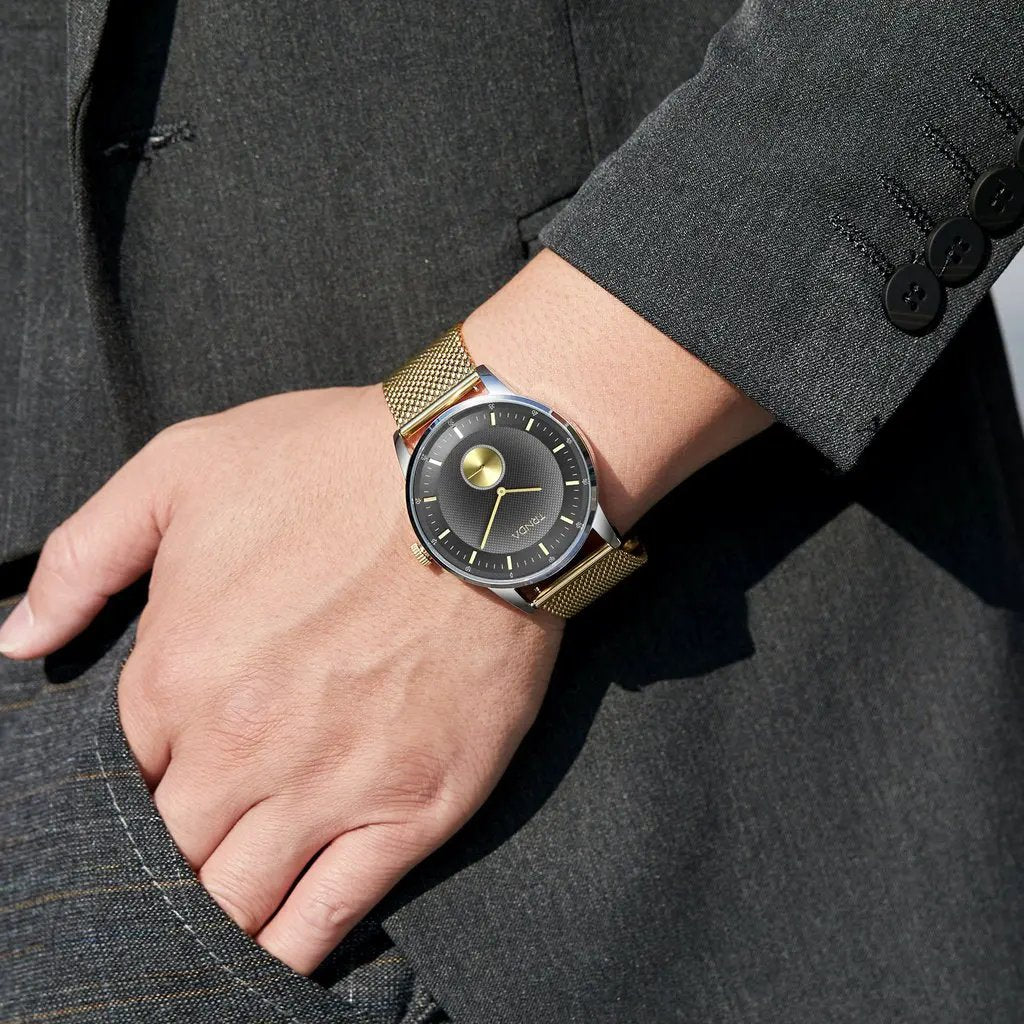 Trnda Men's Stainless Steel Watch, Gradient Gray Dial | Tr43sgld by TRNDA