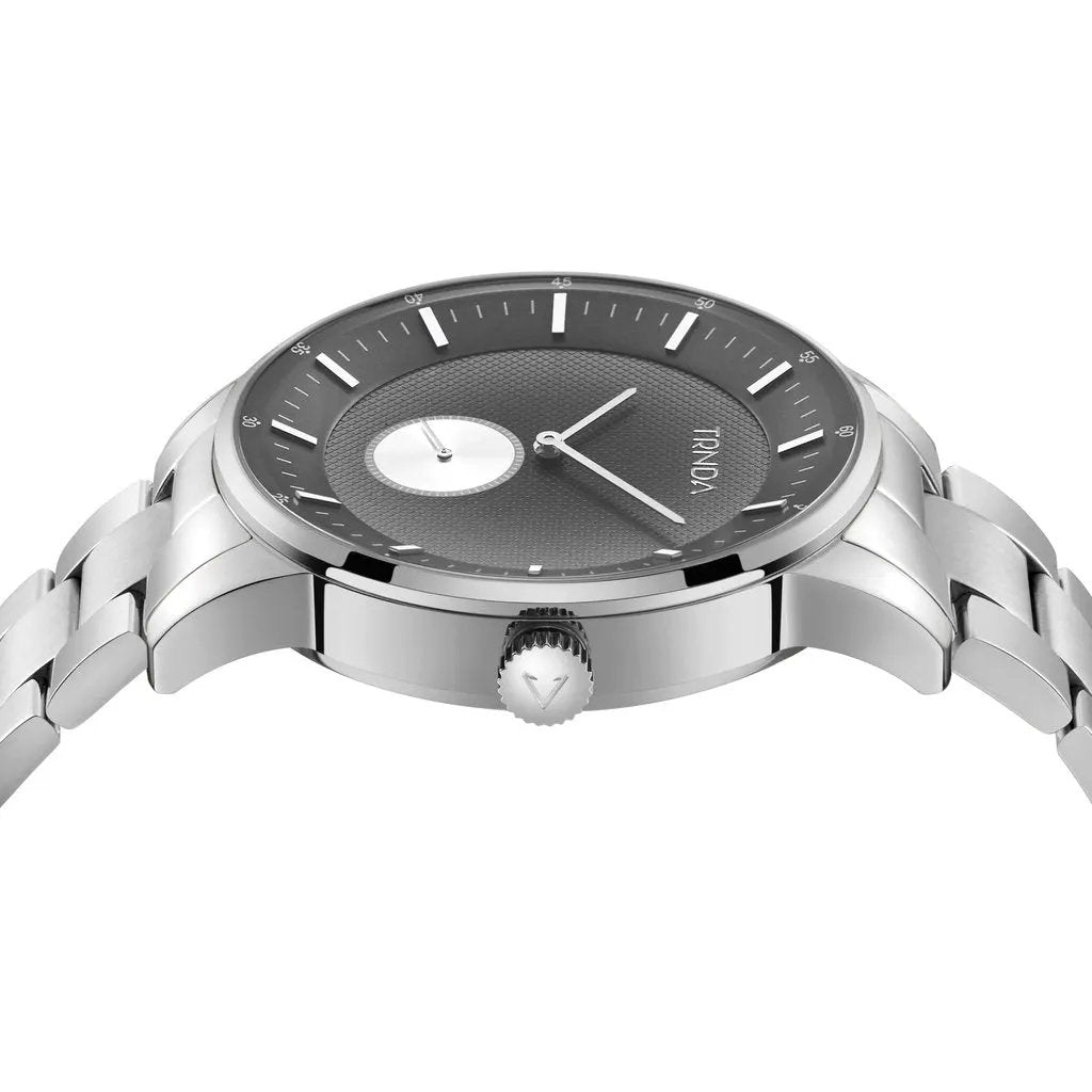 Trnda Men's Stainless Steel Watch, Gradient Light Gray Dial | Trn-4325 by TRNDA