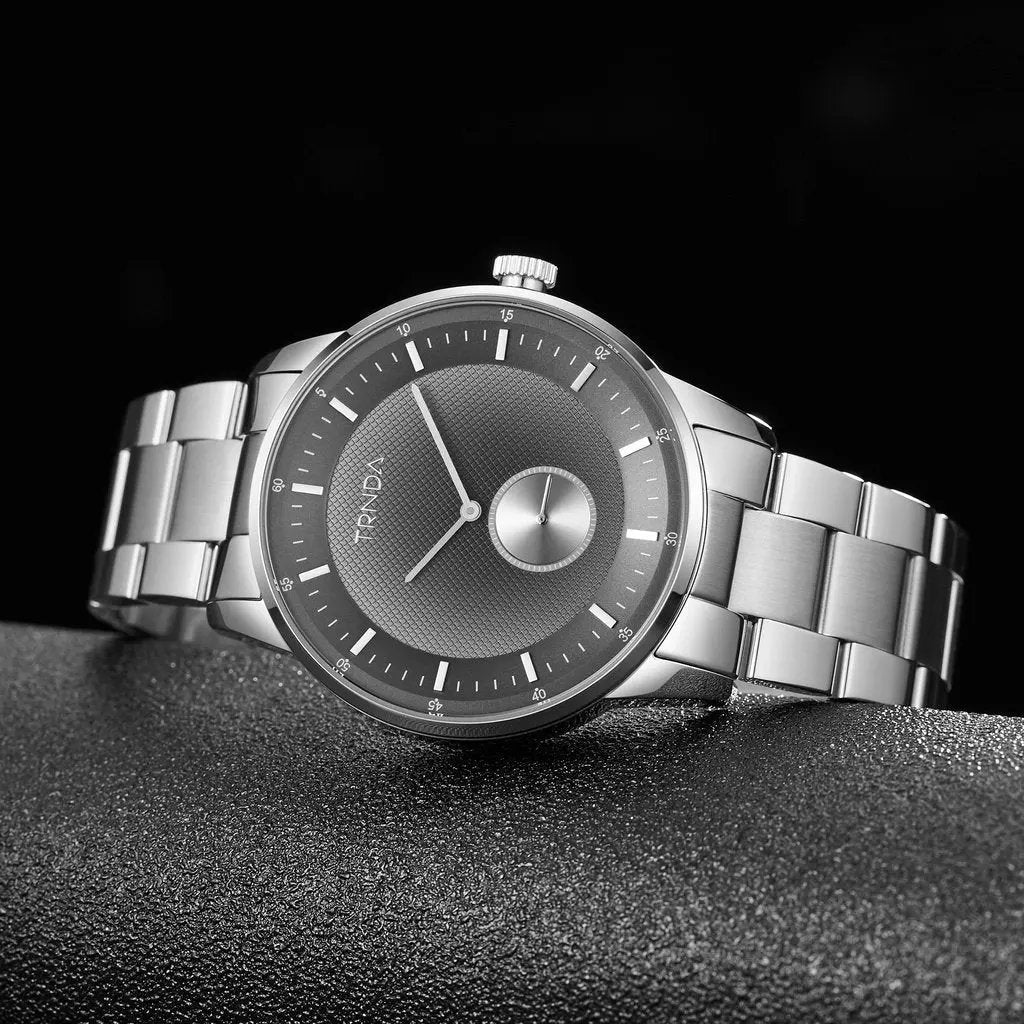 Trnda Men's Stainless Steel Watch, Gradient Gray Dial | Trn-Ss43 by TRNDA