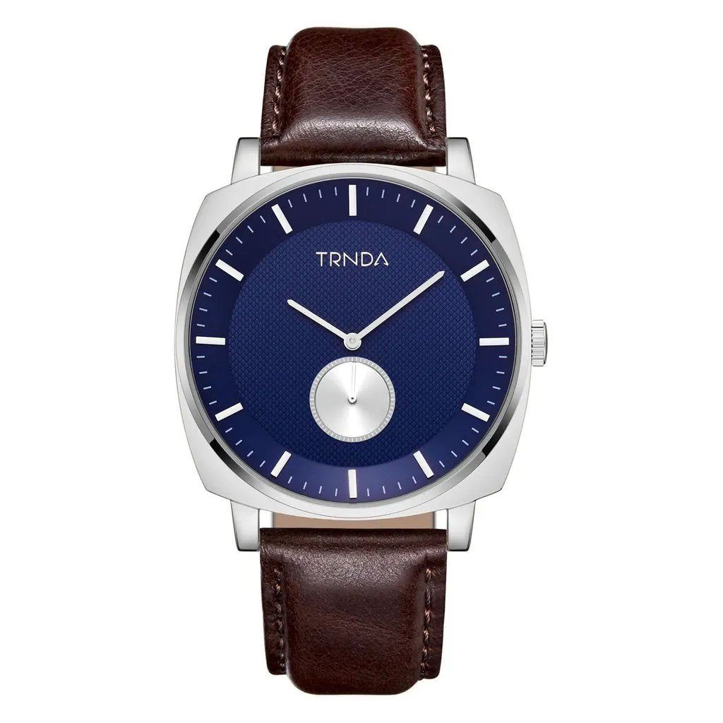Trnda Men's Silver Stainless Steel Watch, Blue Dial | Trn45ss by TRNDA