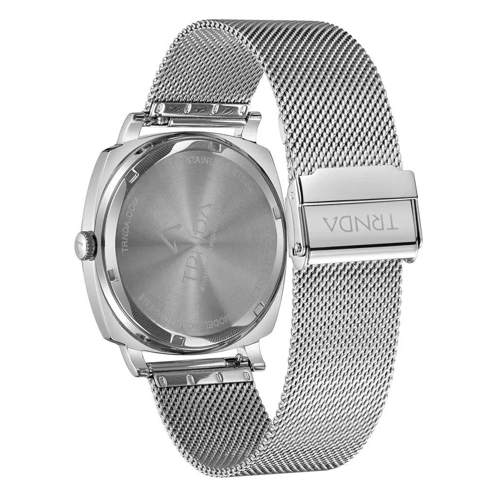 Trnda Men's Stainless Steel Watch, Silver Mesh Band | Trnda-S45m by TRNDA