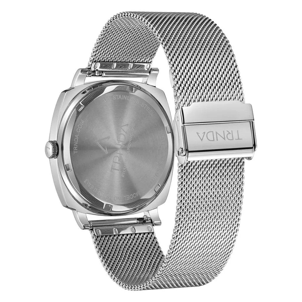 Trnda Men's Silver Stainless Steel Watch, Seaweed Green Dial | Trn45mm by TRNDA