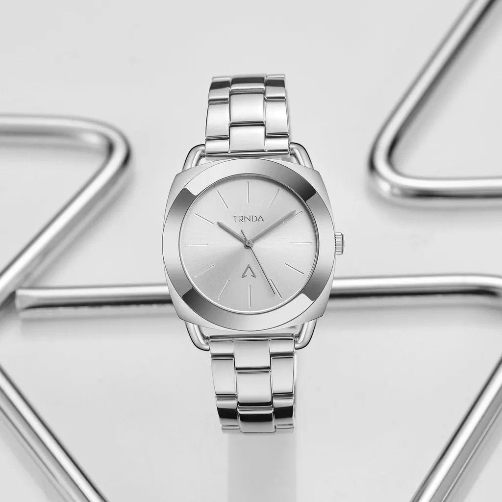 Trnda Women's Stainless Steel Watch, Silver Dial | Trnda-Ss35 by TRNDA