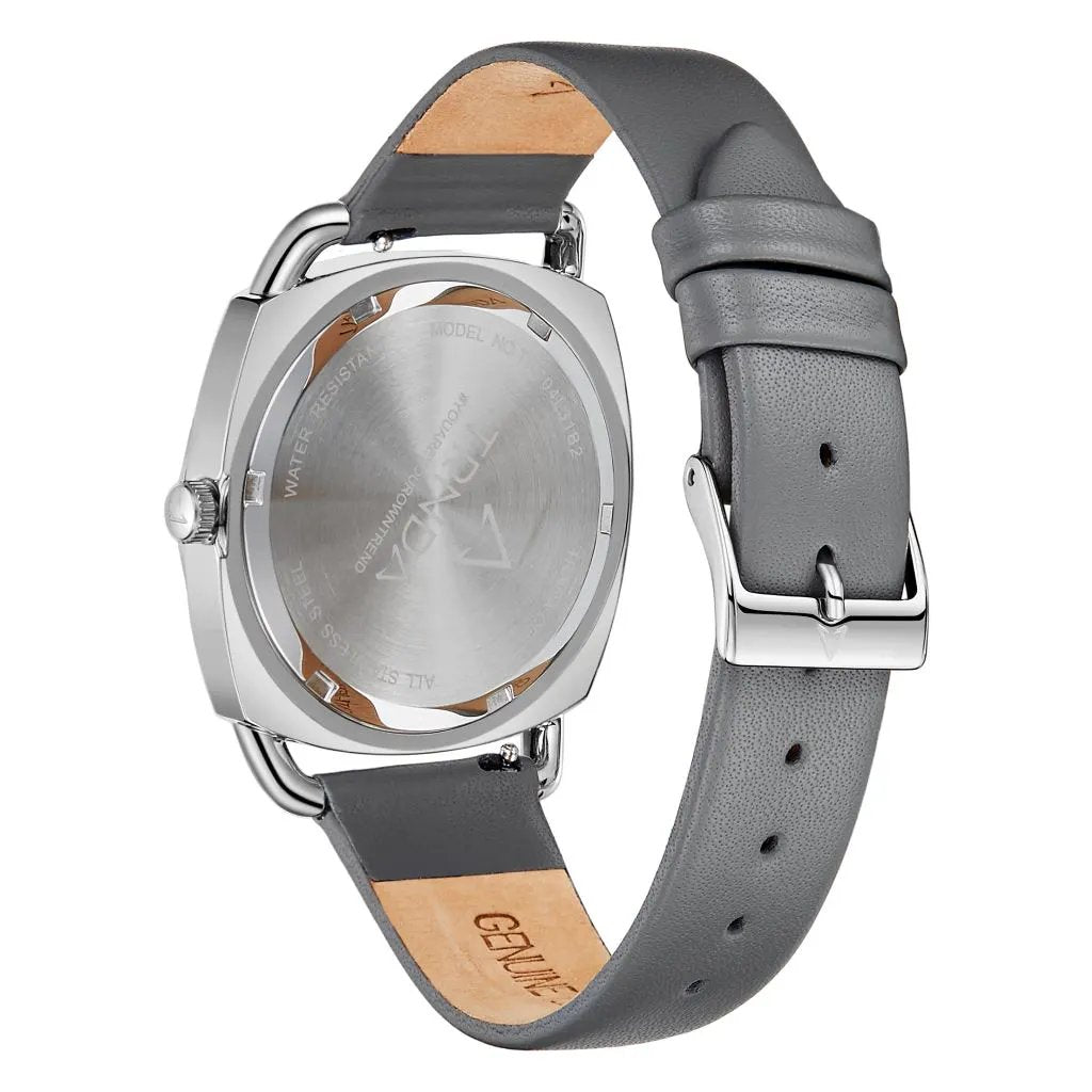 Trnda Women's Stainless Steel Watch, Gray Leather Band | Trn-W35.8 by TRNDA