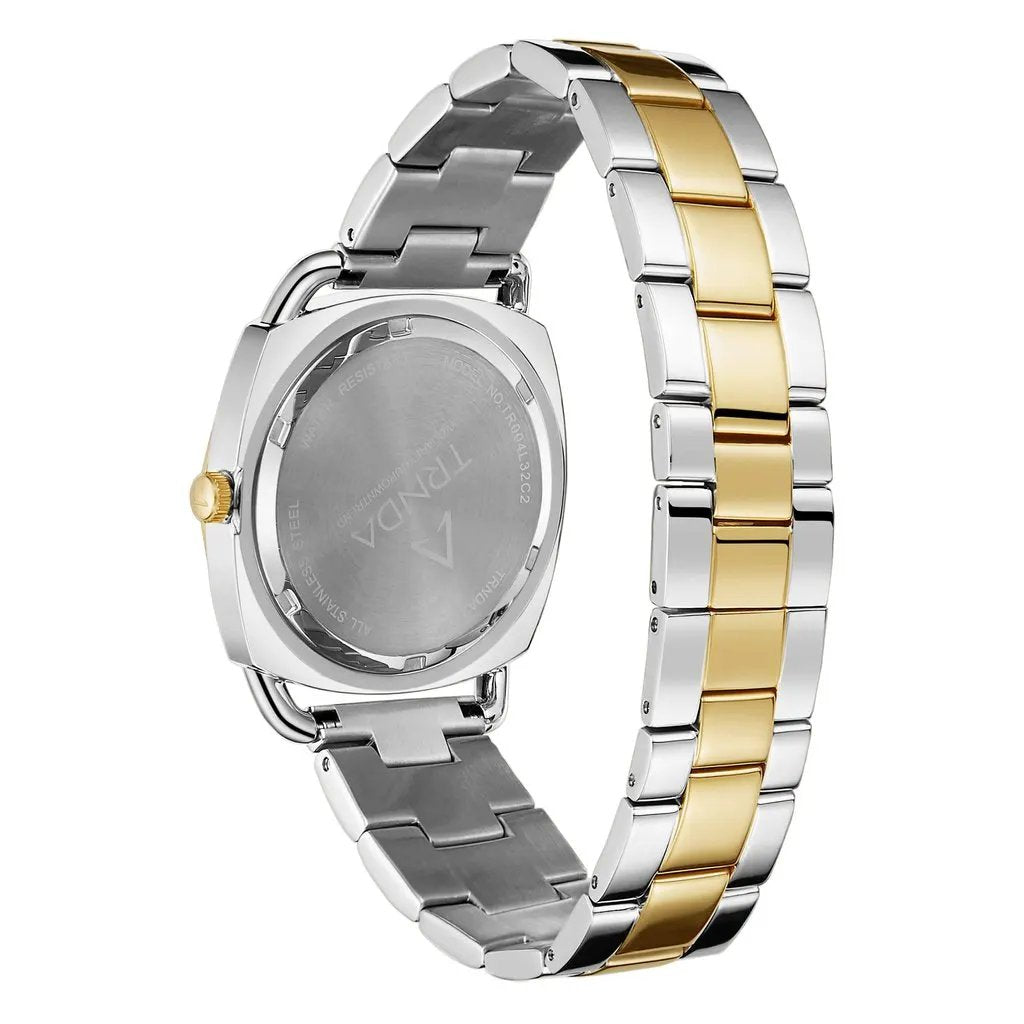 Trnda Women's Stainless Steel Watch, Silver-Gold Band | Trn-35.8mm by TRNDA