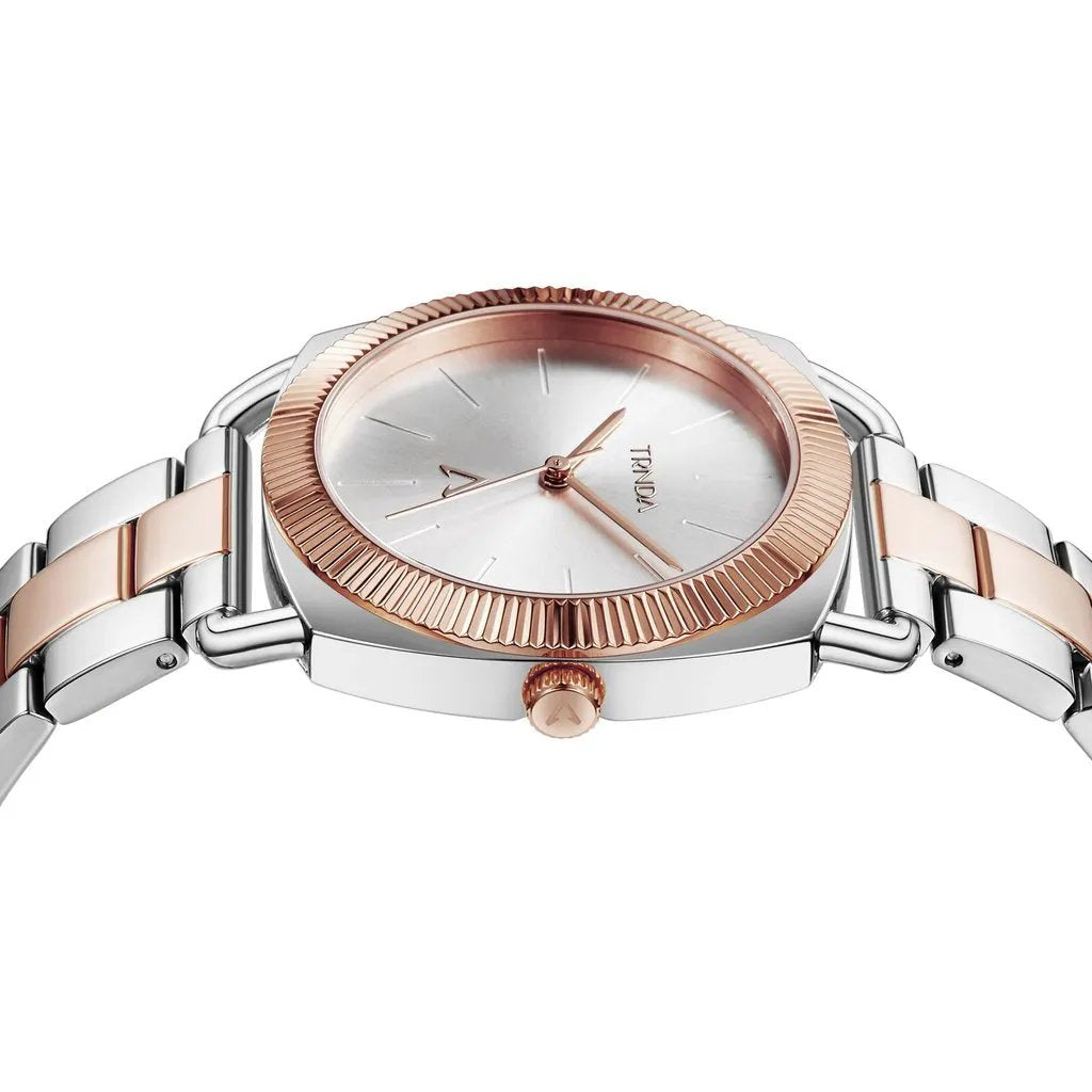 Trnda Women's Stainless Steel Watch, Silver-Rose Gold | Tr35s by TRNDA