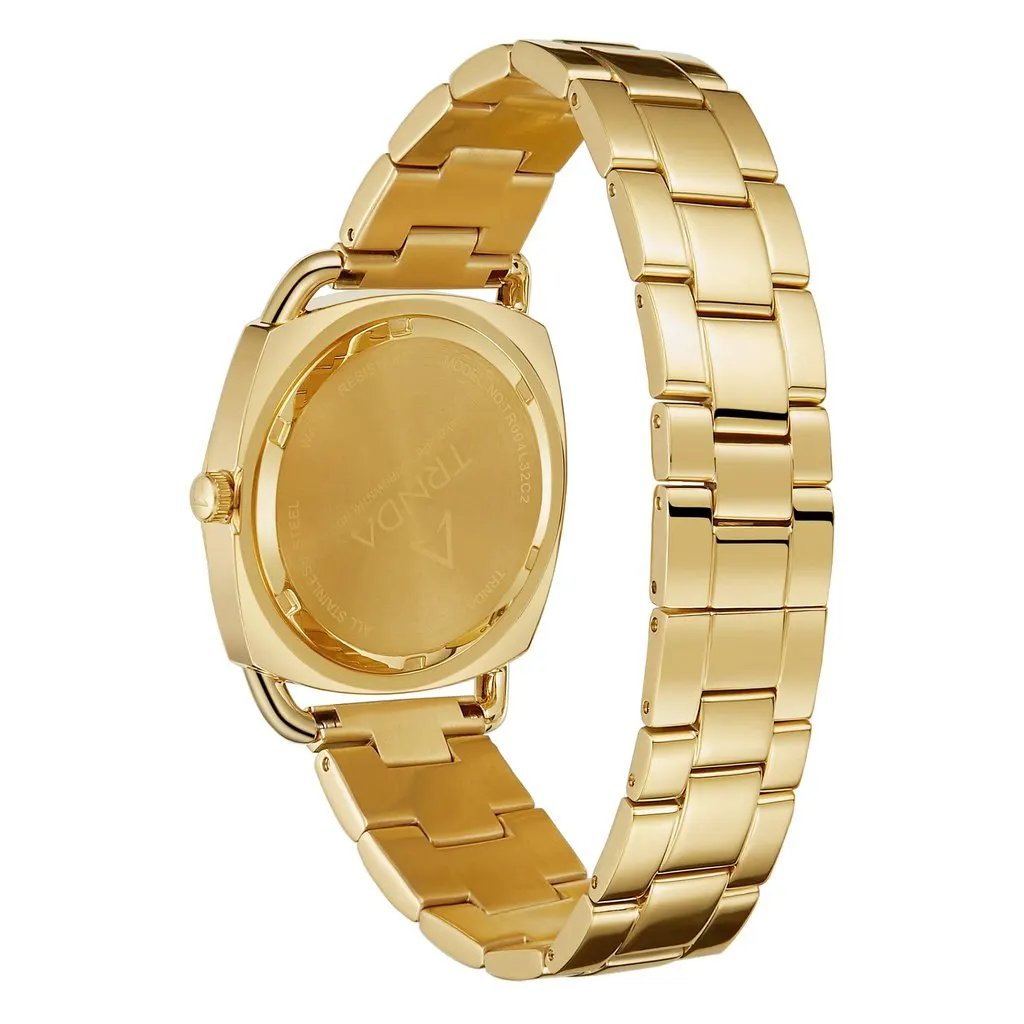 Trnda Women's Gold Stainless Steel Watch, Silver Dial | Trnda35.8 by TRNDA