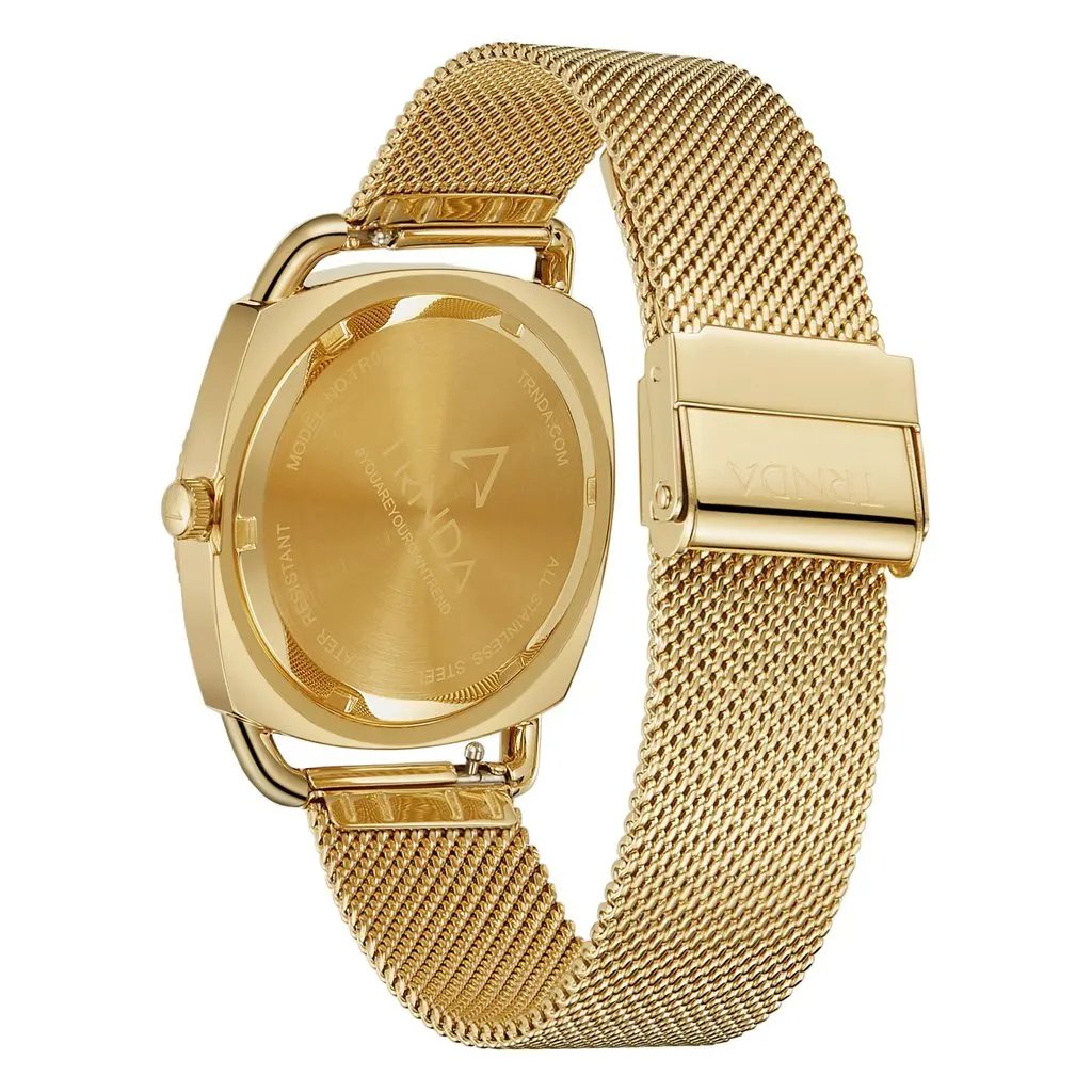 Trnda Women's Gold Stainless Steel Watch, Gold Dial | Trnda-001 by TRNDA