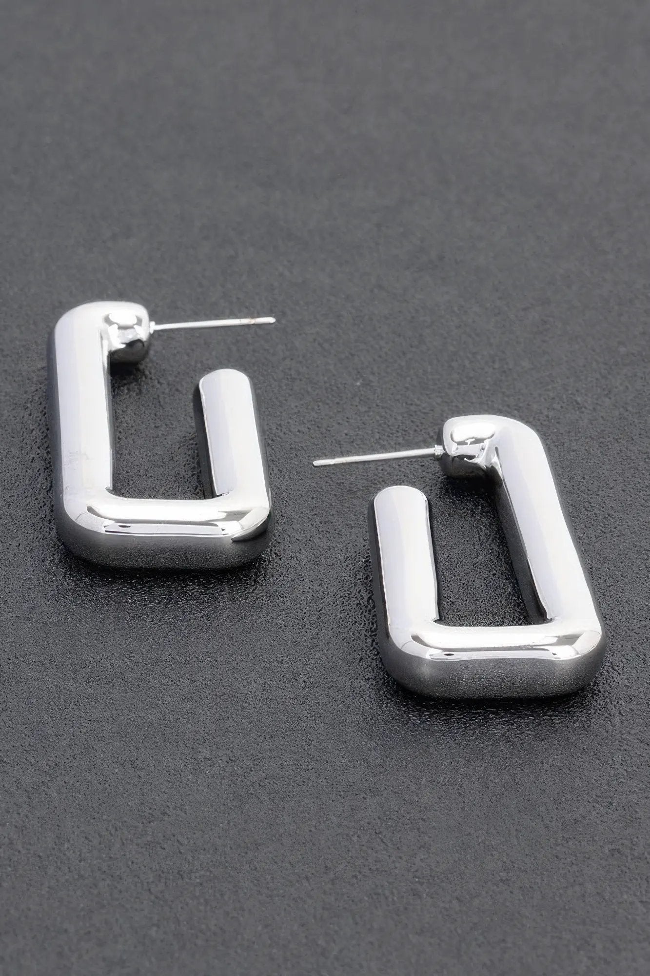 TRIBECA Square Chic Gold Dipped Hoop Earrings: NYFW BYMANYC ® New York. by BYMANYC ® New York