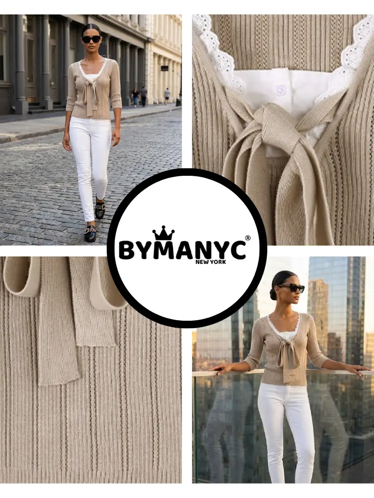 TRIBECA Women's Bow T-Shirt Prêt-à-Porter BYMANYC ® New York by BYMANYC ® New York