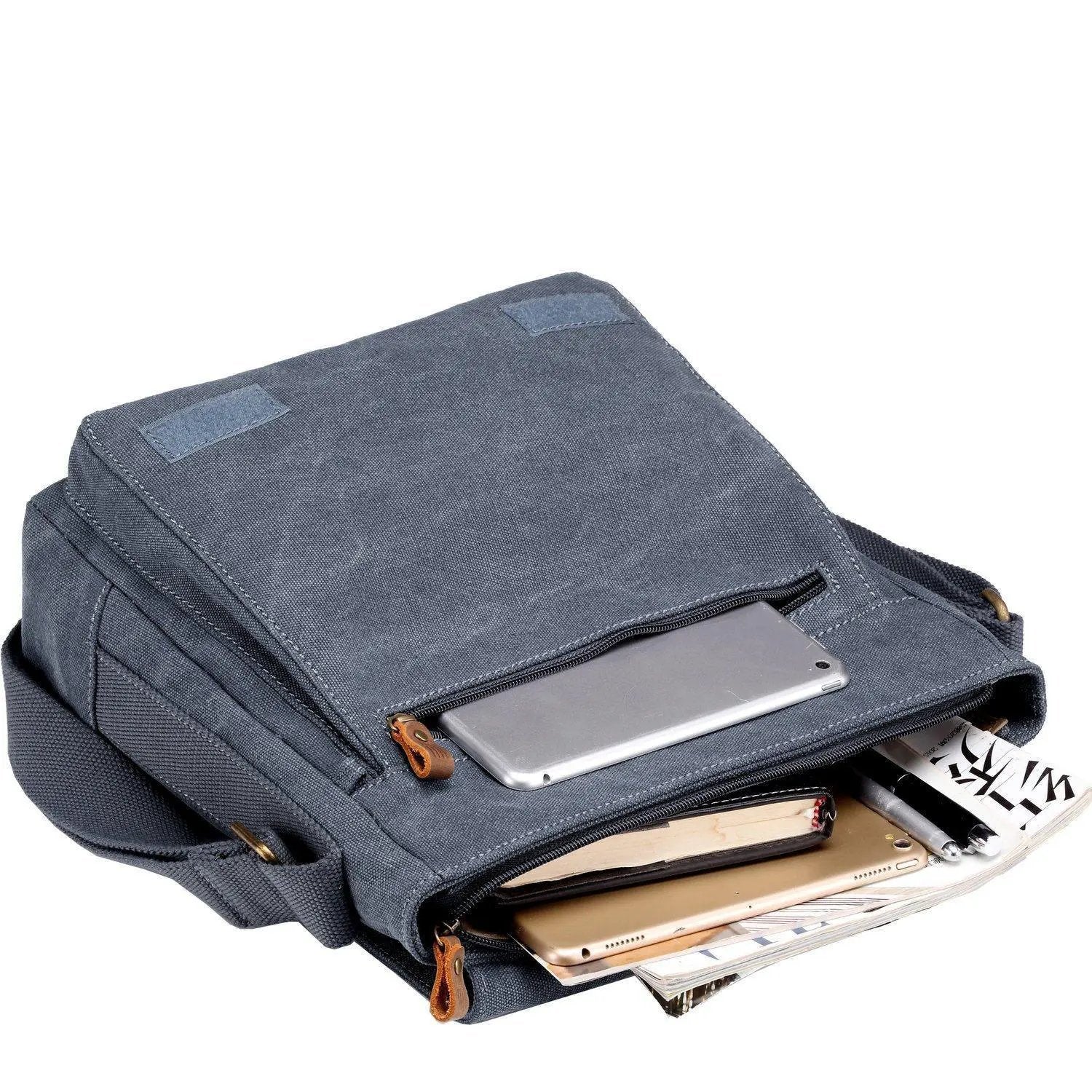 Large Canvas Flap Across Body Bag | TRP0219 by Troop London