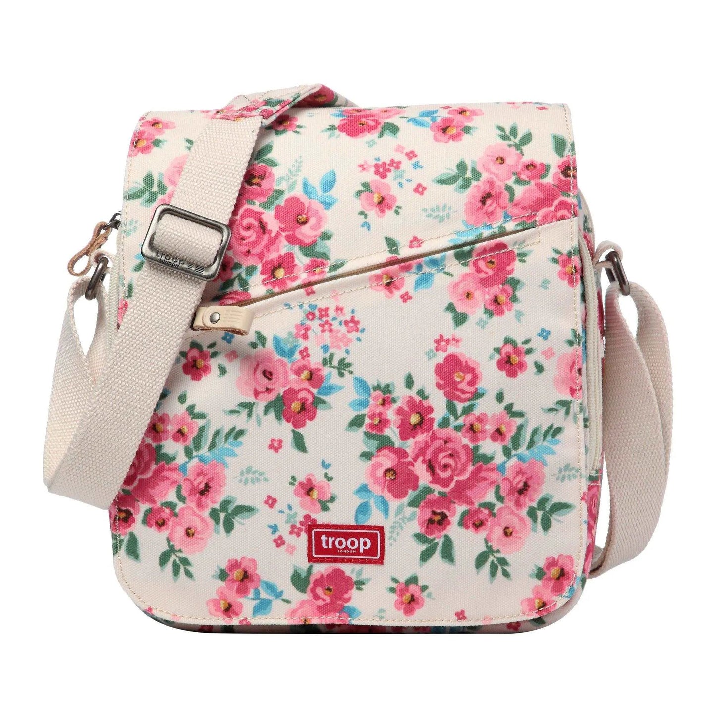 Canvas Flap Across Body Bag with Shoulder Pad | TRP0238 by Troop London