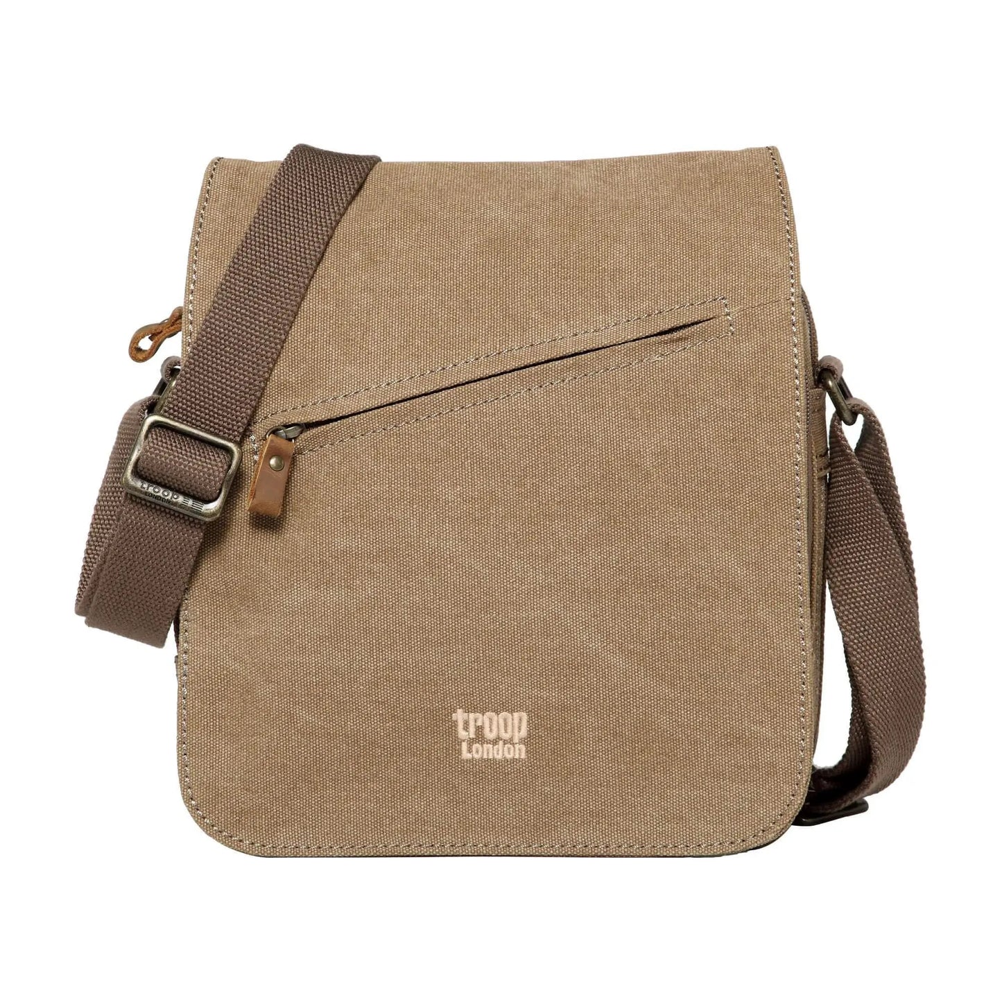 Canvas Flap Across Body Bag with Shoulder Pad | TRP0238 by Troop London