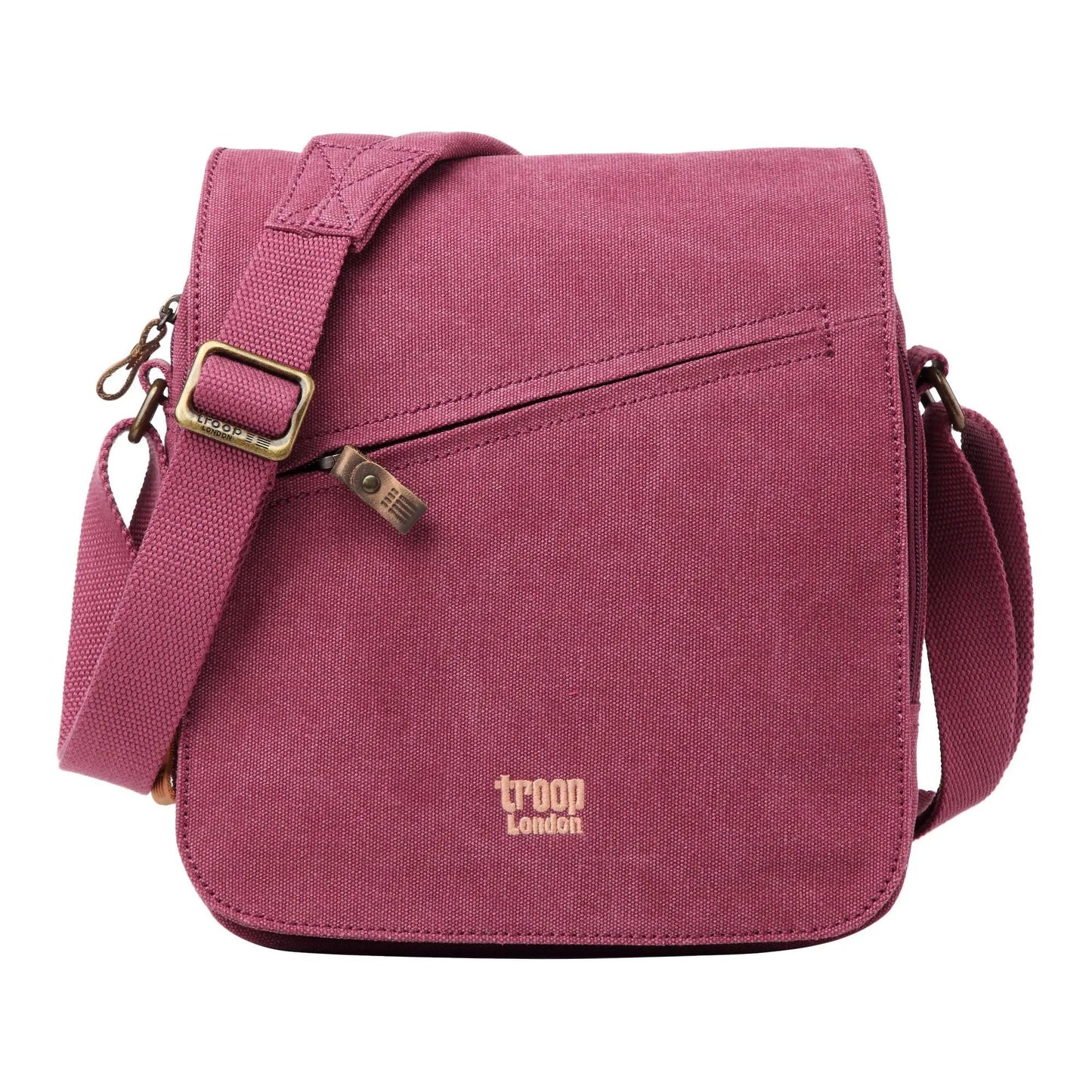 Canvas Flap Across Body Bag with Shoulder Pad | TRP0238 by Troop London
