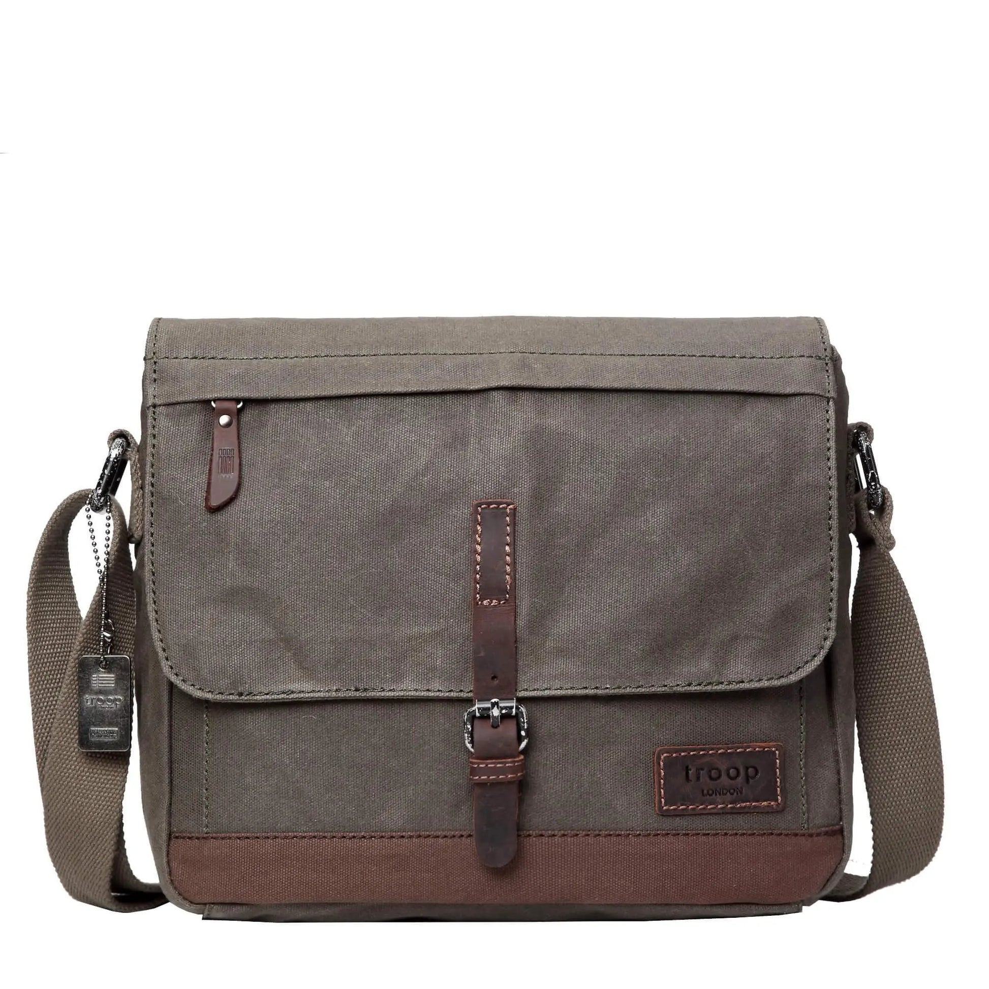Heritage Waxed Canvas Messenger Bag | TRP0443 by Troop London