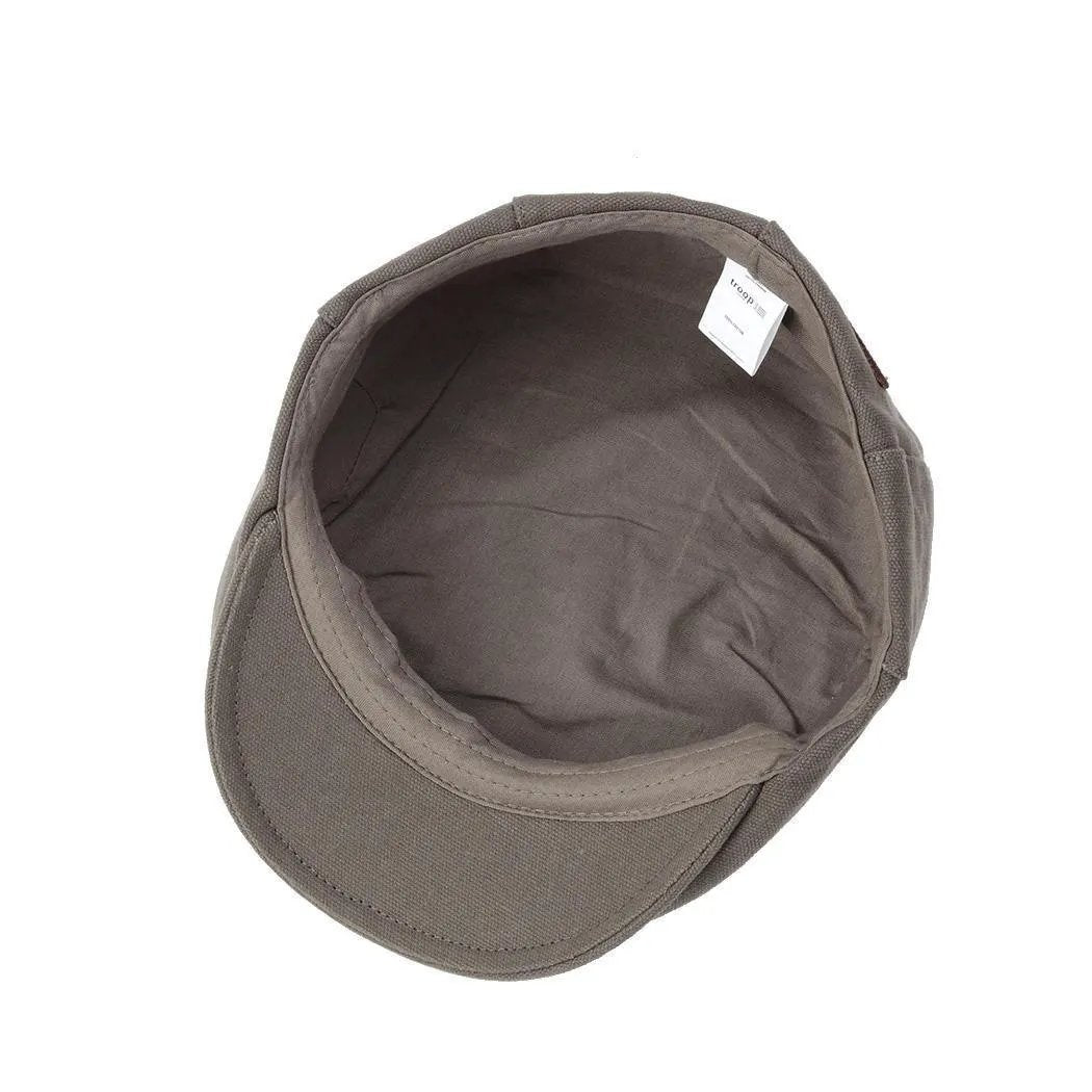 Waxed Canvas Flat Cap | TRP0503 by Troop London