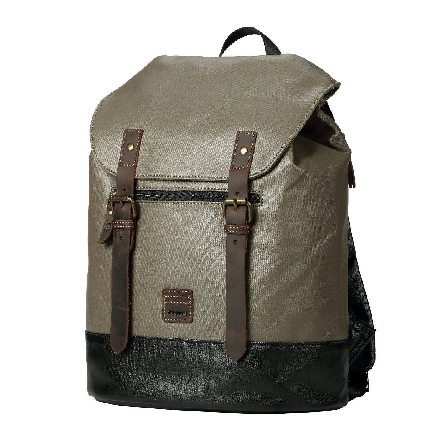 TRP0514 Troop London Heritage Coated Canvas Casual Daypack, Laptop Backpack by Troop London