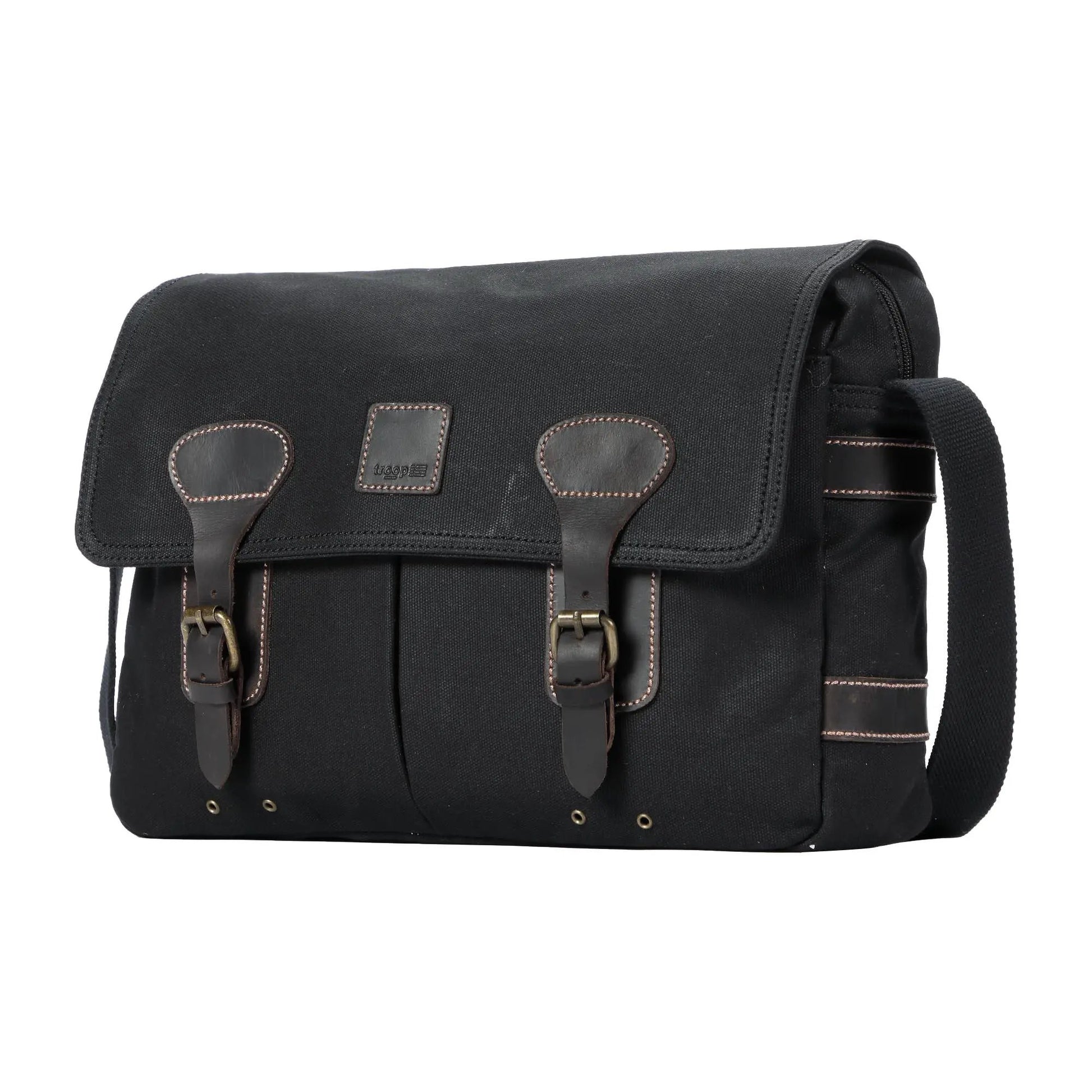 Heritage Canvas Messenger Bag 13" Slim | TRP0548 by Troop London