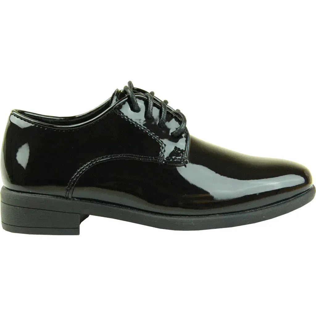 VANGELO Boy TUX-12KID Dress Shoe Formal Tuxedo for Prom & Wedding Black Patent by Tux-USA